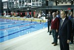 Gençlik ve Spor Bakanı Akif Çağatay Kılıç, Bursa Atıcılar Eğitim ve Spor Vadisi Olimpik Yüzme Havuzu'nda incelemelerde bulundu.