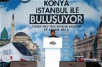 Cumhurbaşkanı Recep Tayyip Erdoğan, Başbakan Ahmet Davutoğlu ile Gençlik ve Spor Bakanı Akif Çağatay Kılıç, Konya-İstanbul Yüksek Hızlı Tren seferlerinin açılış törenine katıldılar.