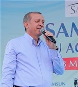 Cumhurbaşkanı Recep Tayyip Erdoğan ile Gençlik ve Spor Bakanı Akif Çağatay Kılıç, Samsun'da düzenlenen Toplu Açılış Töreni'ne katıldı.