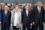 Cumhurbaşkanı Recep Tayyip Erdoğan, Başbakan Ahmet Davutoğlu ile Gençlik ve Spor Bakanı Akif Çağatay Kılıç, Ordu - Giresun Havalimanı Açılış Törenine katıldı.