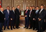 Gençlik ve Spor Bakanı Akif Çağatay Kılıç, Türkiye Futbol Federasyonu ve Kulüpler Birliği Vakfı Yönetim Kurulu ile Sayın Cumhurbaşkanımız Recep Tayyip Erdoğan'ı Cumhurbaşkanlığı Sarayında ziyaret etti