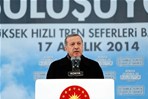 Cumhurbaşkanı Recep Tayyip Erdoğan, Başbakan Ahmet Davutoğlu ile Gençlik ve Spor Bakanı Akif Çağatay Kılıç, Konya-İstanbul Yüksek Hızlı Tren seferlerinin açılış törenine katıldılar.