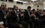 Başbakan Ahmet Davutoğlu ile Gençlik ve Spor Bakanı Akif Çağatay Kılıç, Ak Parti 100. Genişletilmiş İl Başkanları Toplantısı'na katıldı.