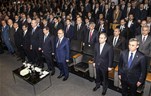 Başbakan Ahmet Davutoğlu ile Gençlik ve Spor Bakanı Akif Çağatay Kılıç, Ankara ATO Congresium'da düzenlenen AFAD 5. Yıl Etkinliği'ne katıldı.