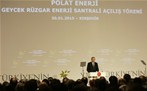 Cumhurbaşkanı Recep Tayyip Erdoğan ile Gençlik ve Spor Bakanı Akif Çağatay Kılıç, Geycek Rüzgar Enerji Santrali açılış törenine katıldı.