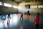 Gençlik ve Spor Bakanı Akif Çağatay Kılıç, Adıyaman'ın Besni İlçesi spor salonunda incelemelerde bulundu.
