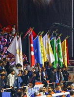 Başbakan Ahmet Davutoğlu ile Gençlik ve Spor Bakanı Akif Çağatay Kılıç, Ak Parti İstanbul İl Gençlik Kolları Kongresine katıldı.