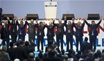 Başbakan Ahmet Davutoğlu ile Gençlik ve Spor Bakanı Akif Çağatay Kılıç, Ak Parti 25. Dönem Milletvekili Aday Tanıtım Toplantısı'na katıldı.