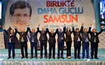 Gençlik ve Spor Bakanı Akif Çağatay Kılıç, Samsun Mustafa Dağıstanlı Spor Salonu'nda düzenlenen 2015 Genel Seçimi AK Parti Samsun Adayları Tanıtım Toplantısına katıldı.