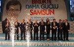 Gençlik ve Spor Bakanı Akif Çağatay Kılıç, Samsun Mustafa Dağıstanlı Spor Salonu'nda düzenlenen 2015 Genel Seçimi AK Parti Samsun Adayları Tanıtım Toplantısına katıldı.