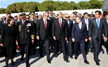 Cumhurbaşkanı Recep Tayyip Erdoğan ile Gençlik ve Spor Bakanı Akif Çağatay Kılıç, Çanakkale Kara Savaşlarının 100. Yıl Anma Törenleri'ne katıldı.