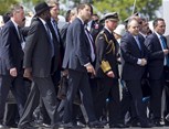 Cumhurbaşkanı Recep Tayyip Erdoğan ile Gençlik ve Spor Bakanı Akif Çağatay Kılıç, Çanakkale Kara Savaşlarının 100. Yıl Anma Törenleri'ne katıldı.