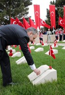 Gençlik ve Spor Bakanı Akif Çağatay Kılıç, Çanakkale Kara Savaşlarının 100. Yıl Anma Törenleri 57. Alay Şehitliği Töreni'ne katıldı.