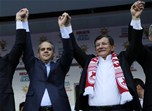 Başbakan Ahmet Davutoğlu ile Gençlik ve Spor Bakanı Akif Çağatay Kılıç, Ak Parti Samsun Mitingine katıldı.