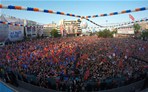 Başbakan Ahmet Davutoğlu ile Gençlik ve Spor Bakanı Akif Çağatay Kılıç, Ak Parti Samsun Mitingine katıldı.