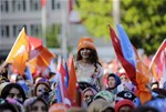Başbakan Ahmet Davutoğlu ile Gençlik ve Spor Bakanı Akif Çağatay Kılıç, Ak Parti Samsun Mitingine katıldı.