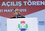 Cumhurbaşkanı Recep Tayyip Erdoğan ile Gençlik ve Spor Bakanı Akif Çağatay Kılıç, Rize'de düzenlenen toplu açılış törenine katıldı.