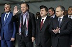 Cumhurbaşkanı Recep Tayyip Erdoğan ile Gençlik ve Spor Bakanı Akif Çağatay Kılıç, Trabzon'da düzenlenen toplu açılış törenine katıldı.