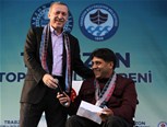 Cumhurbaşkanı Recep Tayyip Erdoğan ile Gençlik ve Spor Bakanı Akif Çağatay Kılıç, Trabzon'da düzenlenen toplu açılış törenine katıldı.
