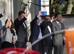 Başbakan Ahmet Davutoğlu ile Gençlik ve Spor Bakanı Akif Çağatay Kılıç, Ak Parti Tokat Mitingine katıldı.
