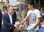 Gençlik ve Spor Bakanı Akif Çağatay Kılıç, Samsun'un Vezirköprü İlçesi esnafını ziyaret etti.