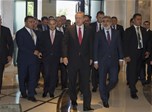 Cumhurbaşkanı Recep Tayyip Erdoğan ile Gençlik ve Spor Bakanı Akif Çağatay Kılıç, 1. Avrupa Oyunları'nın açılış törenine katılmak için geldikleri Bakü'de heyetler arası görüşmelere katıldı.