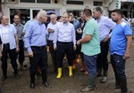 Gençlik ve Spor Bakanı Akif Çağatay Kılıç, Samsun'un Terme İlçesi'nde meydana gelen sel bölgesinde incelemelerde bulundu.