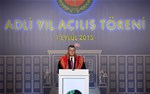 Cumhurbaşkanı Recep Tayyip Erdoğan, Başbakan Ahmet Davutoğlu ile Gençlik ve Spor Bakanı Akif Çağatay Kılıç, 2015 - 2016 Adli Yıl Açılış Törenine katıldı.