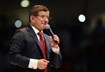 Başbakan Ahmet Davutoğlu ile Gençlik ve Spor Bakanı Akif Çağatay Kılıç, Ankara Arena'da düzenlenen AK Parti 5. Olağan Büyük Kongresi'ne katıldı.