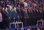 Cumhurbaşkanı Recep Tayyip Erdoğan ile Gençlik ve Spor Bakanı Akif Çağatay Kılıç, Ankara Arena Spor Salonu'nda düzenlenen Türkiye Gençlik Kulübü Federasyonu Kongresi'ne katıldı.