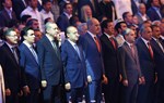 Cumhurbaşkanı Recep Tayyip Erdoğan ile Gençlik ve Spor Bakanı Akif Çağatay Kılıç, Ankara Arena Spor Salonu'nda düzenlenen Türkiye Gençlik Kulübü Federasyonu Kongresi'ne katıldı.