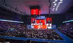 Cumhurbaşkanı Recep Tayyip Erdoğan ile Gençlik ve Spor Bakanı Akif Çağatay Kılıç, Ankara Arena Spor Salonu'nda düzenlenen Türkiye Gençlik Kulübü Federasyonu Kongresi'ne katıldı.