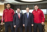 Gençlik ve Spor Bakanı Akif Çağatay Kılıç, milli güreşçiler Rıza Kayaalp, Taha Akgül ve Selçuk Çebi'yi kabul etti.