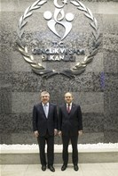 Gençlik ve Spor Bakanı Akif Çağatay Kılıç, Uluslararası Olimpiyat Komitesi Başkanı Thomas Bach'ı makamında kabul etti.