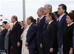 Cumhurbaşkanı Recep Tayyip Erdoğan ve Başbakan Ahmet Davutoğlu ile Gençlik ve Spor Bakanı Akif Çağatay Kılıç, İstanbul'un Fethi'nin 562. Yıl Dönümü Kutlamalarına katıldı.r
